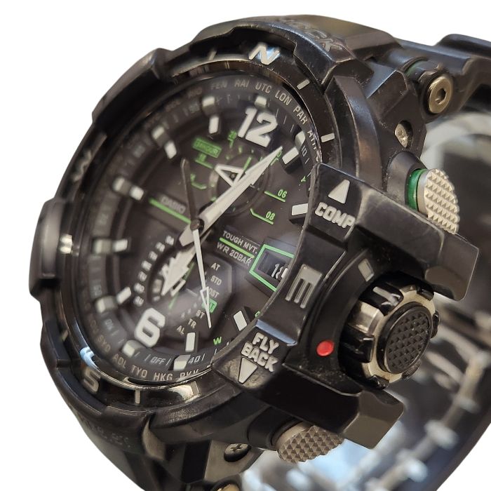 CASIO カシオ G-SHOCK GRAVITYMASTER 腕時計 メンズ 電波ソーラー アナログ ブラック GW-A1100-1A3JF  コンパス サファイアガラス 中古 T1 - メルカリ