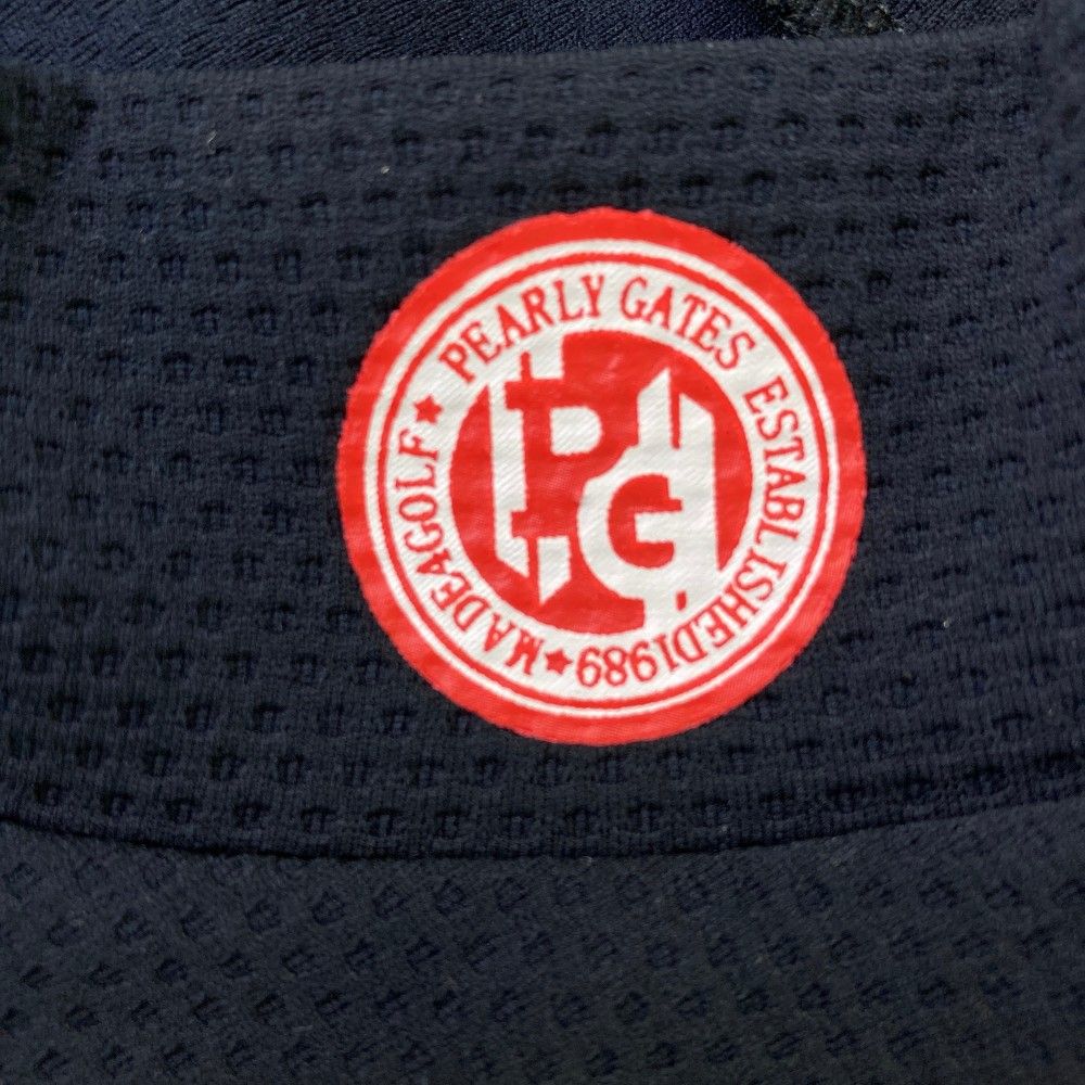サイズ：3 PEARLY GATES パーリーゲイツ 2024年 ハイネック 半袖Tシャツ  ネイビー系 [240101472111] ゴルフウェア メンズ ストスト PEARLY GATES パーリーゲイツ 2024年モデル ハイネック半袖T
