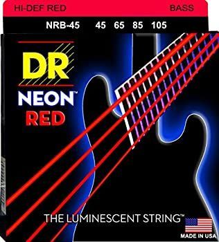 DR ベース弦 NEON ニッケルメッキ レッド カラー コーテッド .045-.105 NRB-45