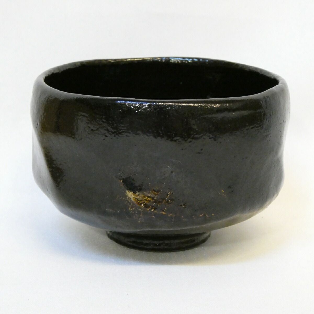 Ｔ１４４　茶碗　『黒楽茶碗』『松楽造』『前大徳寺 福本積應 書付』共箱　　茶道具 T144 茶碗 『黒楽茶碗』『松楽造』『前大徳寺 福本積應 書付