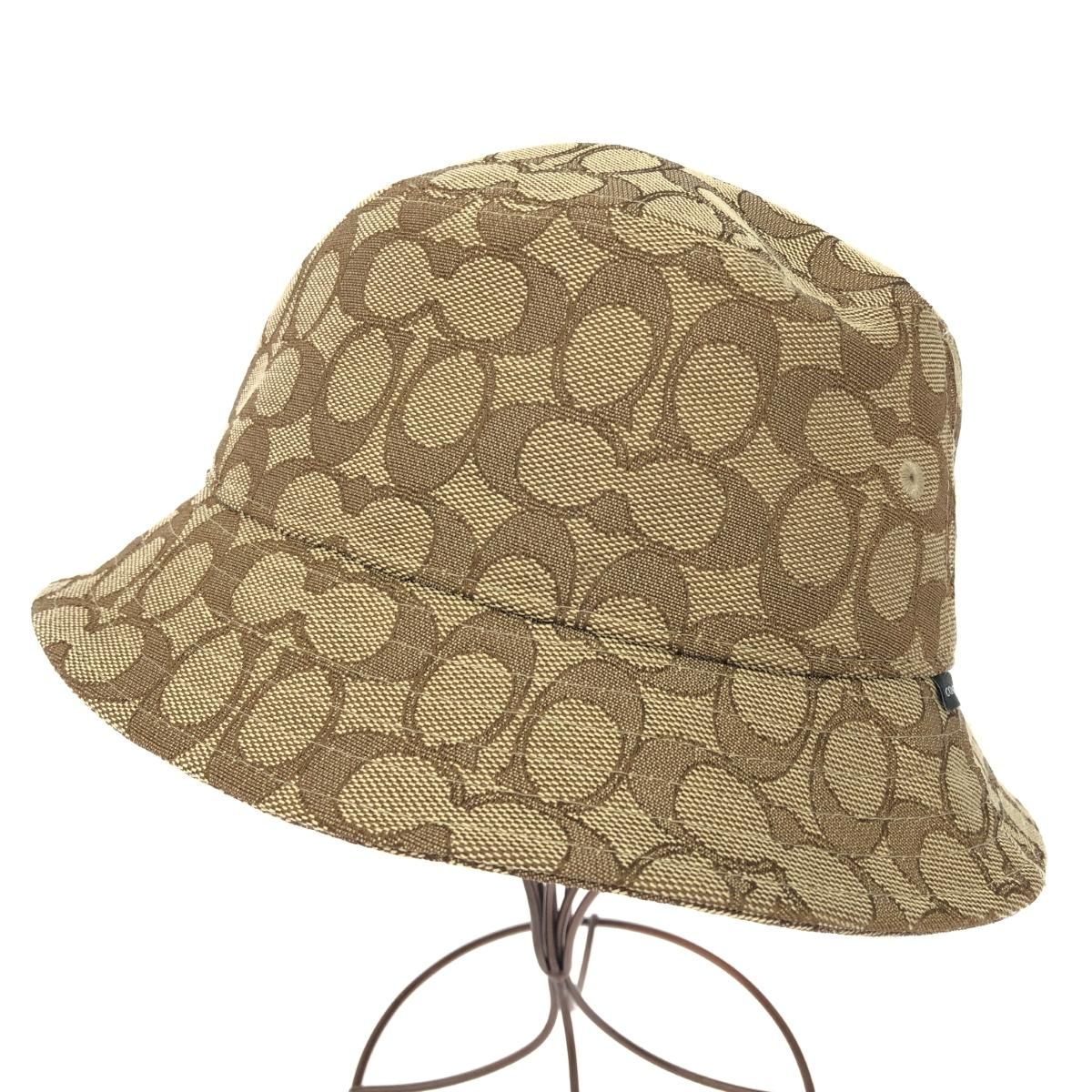 COACH コーチ バケットハット 表記サイズ:XS/S シグネチャー ベージュ