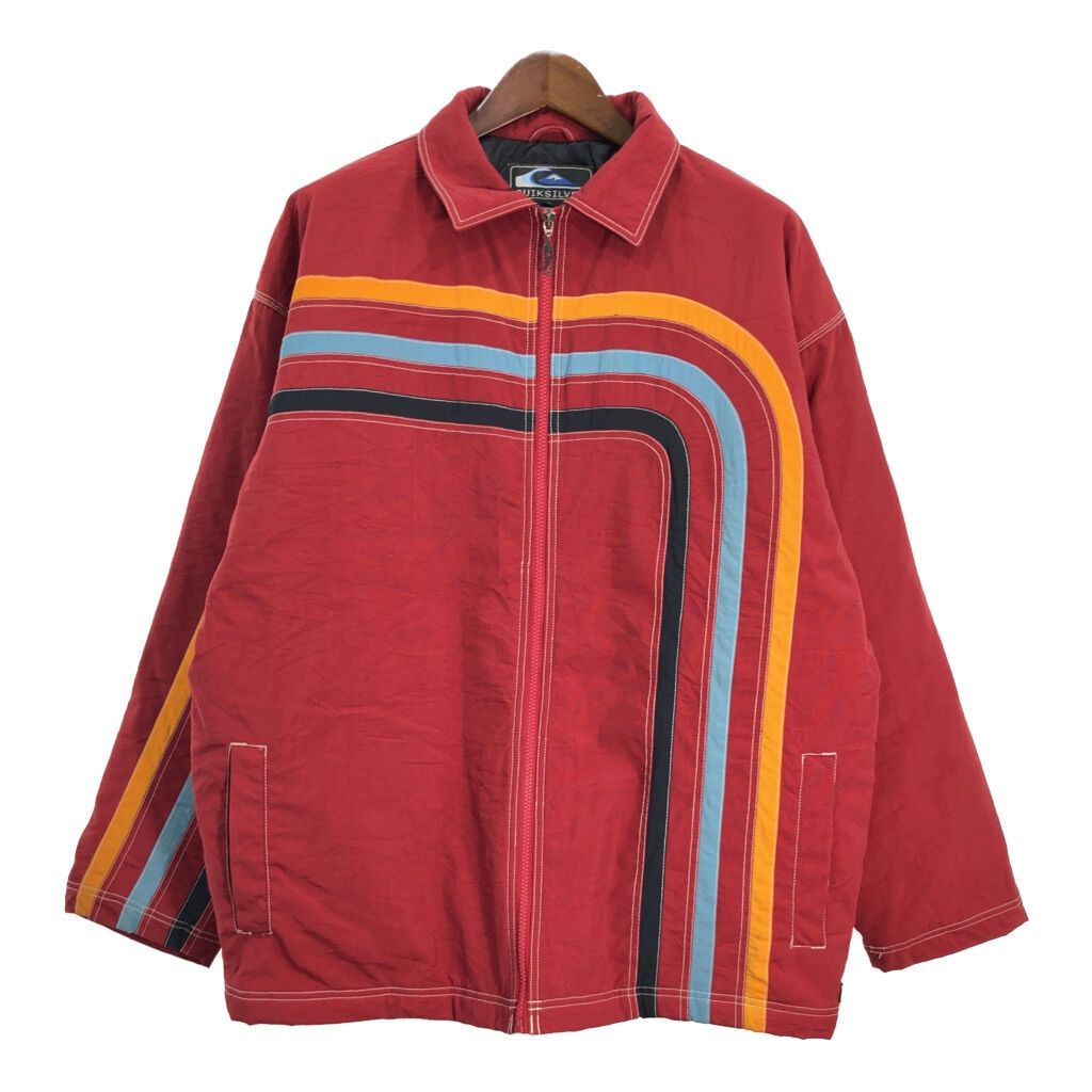 90年代 Quiksilver クイックシルバー 中綿 ナイロン ジャケット レッド 