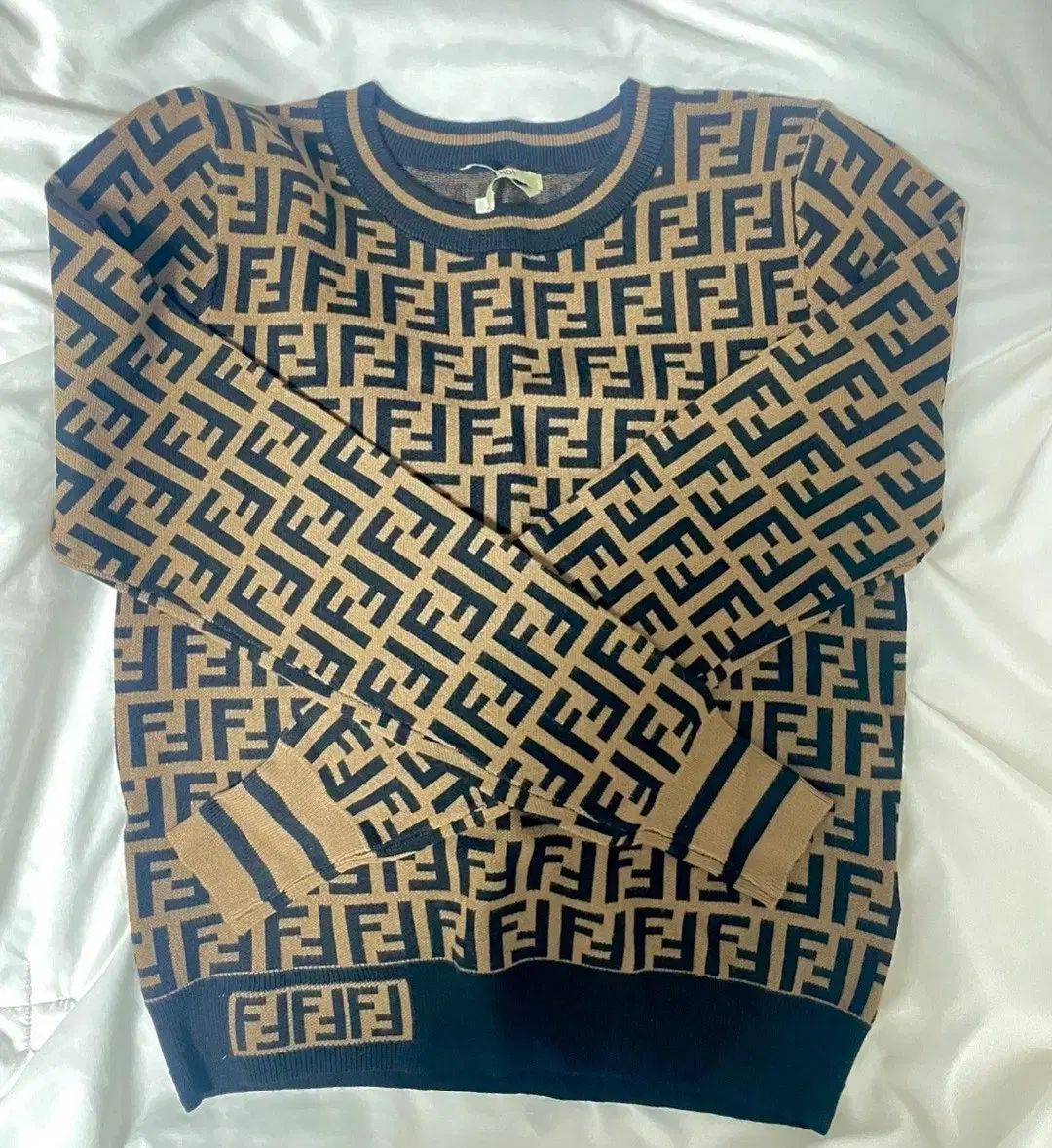 FENDI フェンディ FF ロゴ ジャガード ニット 40