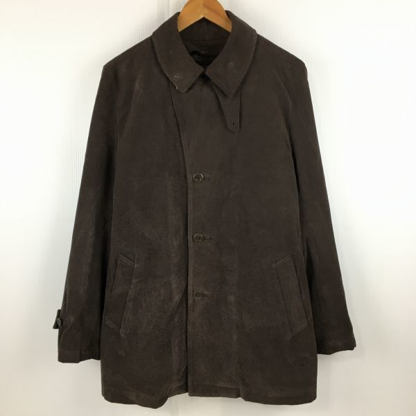 MEN’S MELROSE/メルローズ　イタリア/MARCONI  FADE生地/ステンカラーコート　サイズ4　ダークブラウン/焦げ茶　管NO.WA23-15 MEN'S MELROSE/メルローズ イタリア/MARCONI SNOW FADE生地/ステン