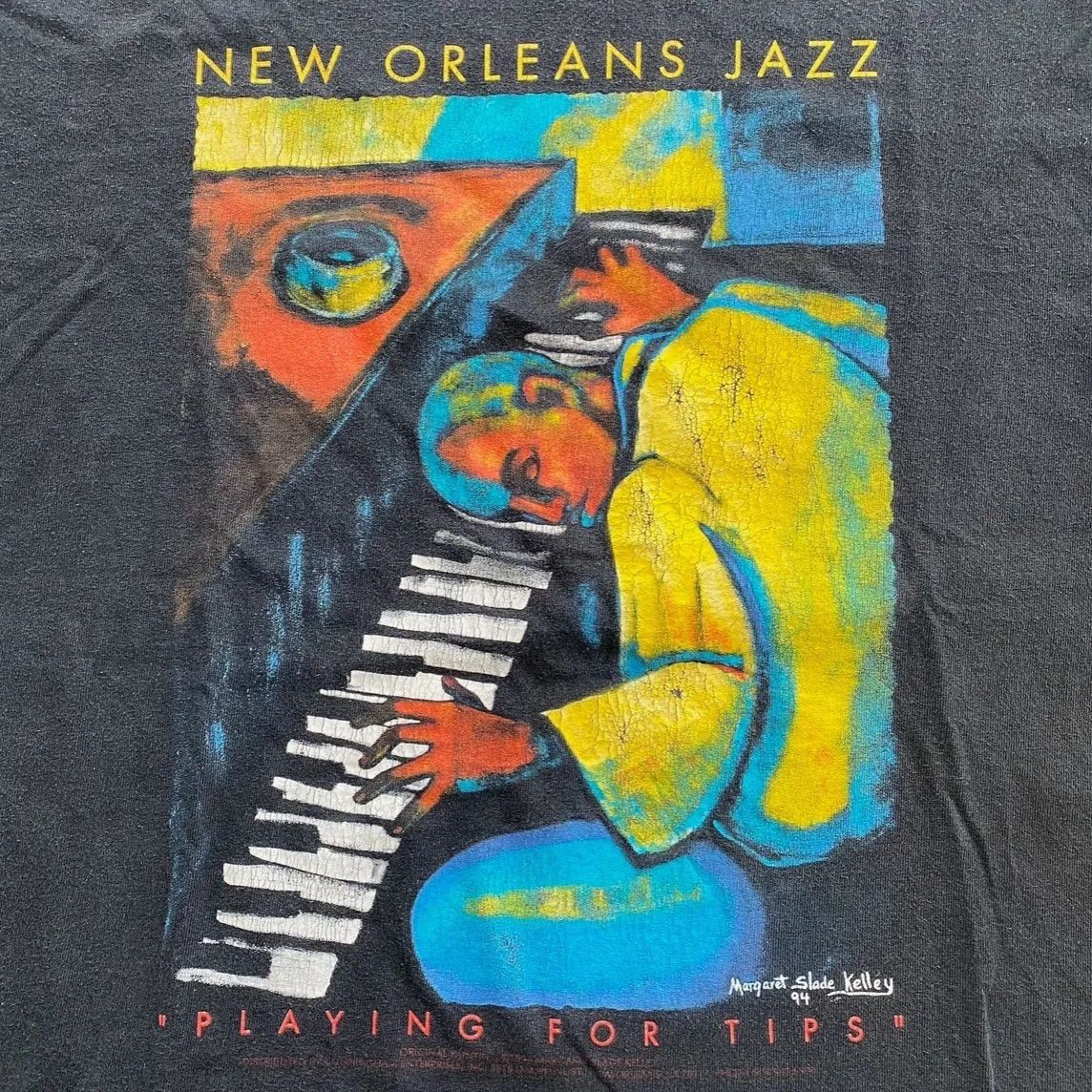 90's new orleans jazz ヴィンテージ アート 絵画 バンド 90s Tシャツ