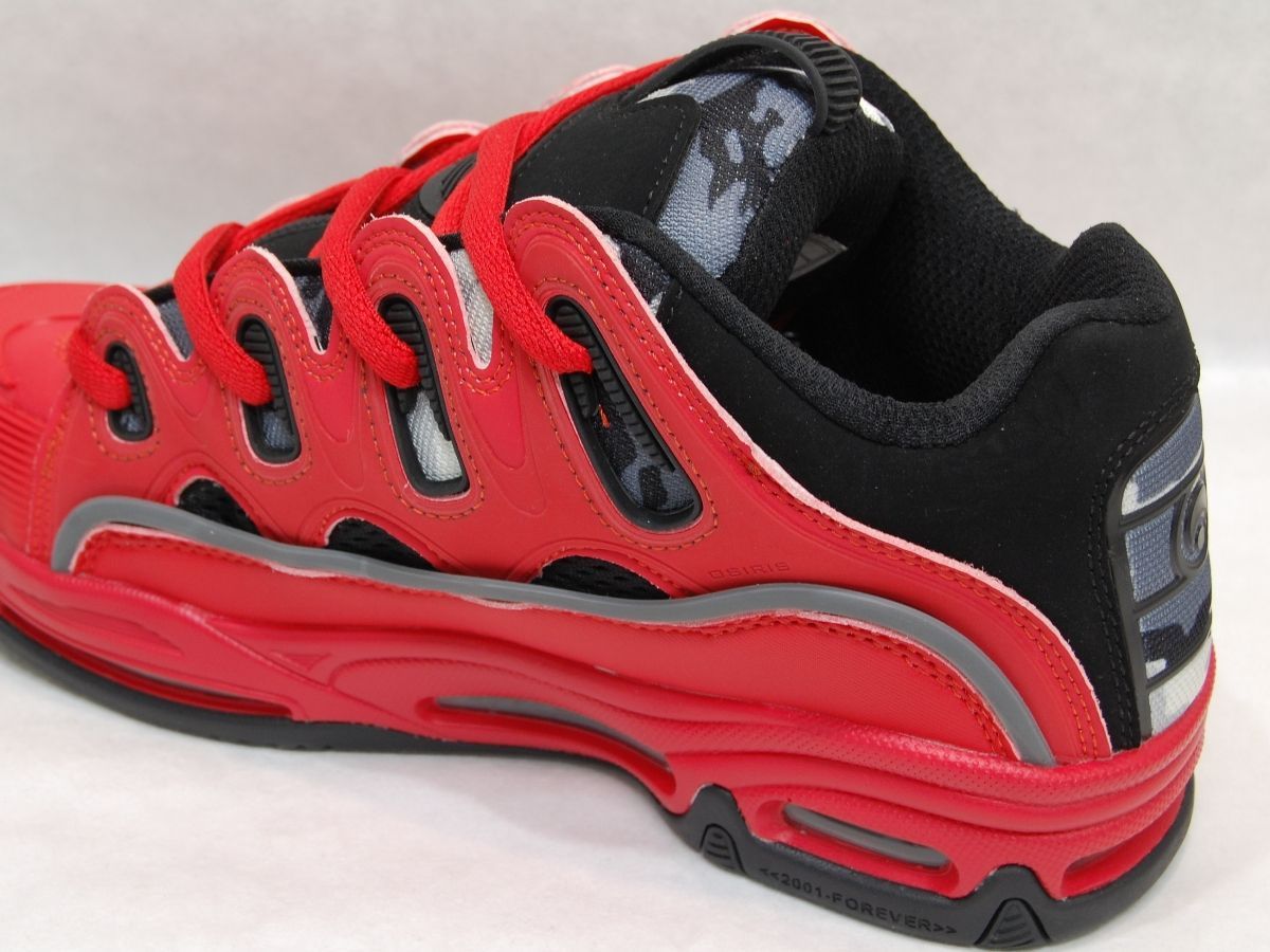 OSIRIS D3 2001 red/black/grey オサイラス レッド 真っ赤 ブラック 