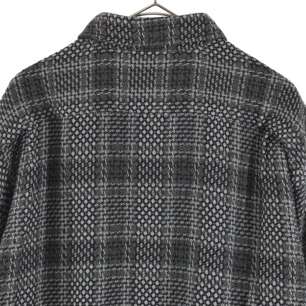 Supreme Basket Weave Plaid Shirt XL ブラック