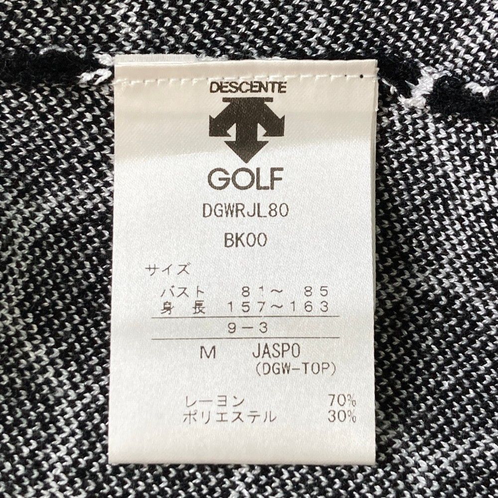 サイズ：M DESCENTE GOLF デサントゴルフ  ニットベスト 総柄 ブラック系 [240101400276] ゴルフウェア レディース ストスト サイズ：M DESCENTE GOLF デサントゴルフ ニットベスト 総柄