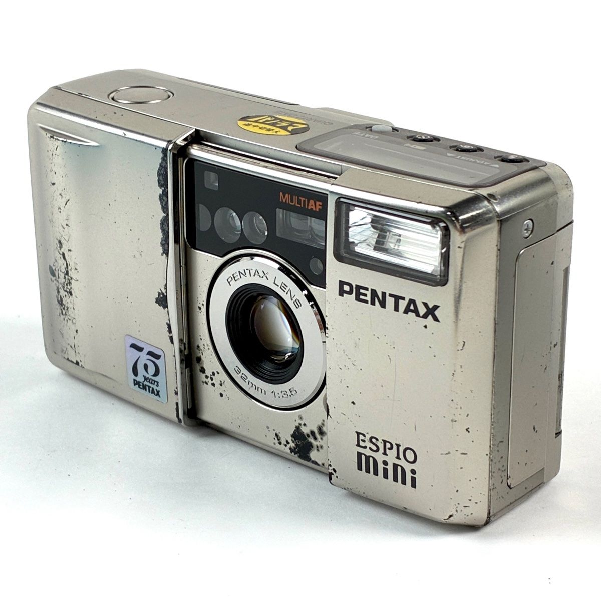 完動品 PENTAX ペンタックス espio mini フィルムカメラ　希少 中古】PENTAX ペンタックス ESPIO mini シルバー コンパクト