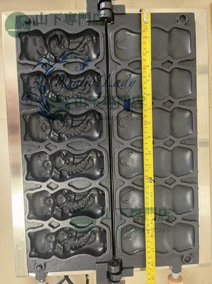 LPガス スティックワッフル めでたい焼き 鯛抱き猫き焼き器 6個焼き LPガス式|業務用|厨房機器