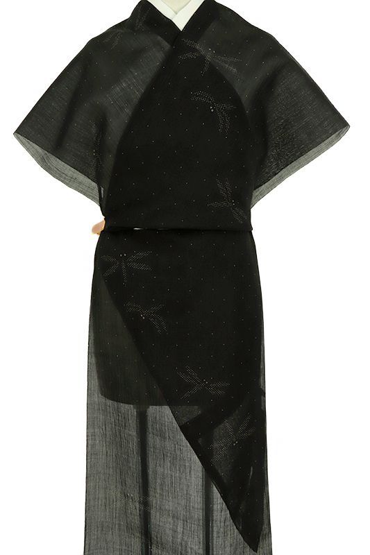 絽 黒地