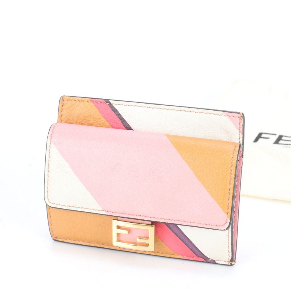 FENDI バゲット カードホルダー ゴールド金具 FENDI】`Baguette` Card Holder バゲット カードホルダー (FENDI