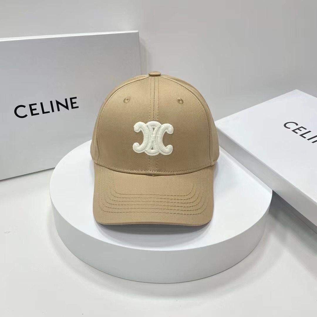 新品未使用 セリーヌ CELINE キャップ ベージュ - メルカリ