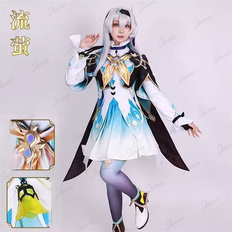 崩壊スターレイル ホタル コスプレ衣装 靴|ウィッグ|光るランタン付き 豪華版 ドレス cosplay コスチューム コスプレ 衣装 ゲーム イベンド 変装 学園祭 文化祭 仮装 ステージ服 大人用