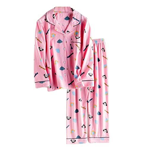 ピンク_170 VIISEN パジャマ 前開き 長袖 キッズ ルームウェア 上下2点 セット 女の子 男の子 子供服 ルームウェア 可愛い 動物柄 春 夏 秋 冬 寝巻き 部屋着 寝間着 100-170cmピンク， 170