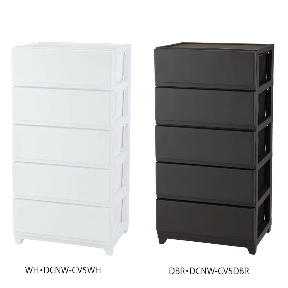 お得，大得価 収納用品 デコニーシーヴォワイド 5段 組立式 WH・DCNW-CV5WH ケース・ボックス・コンテナ