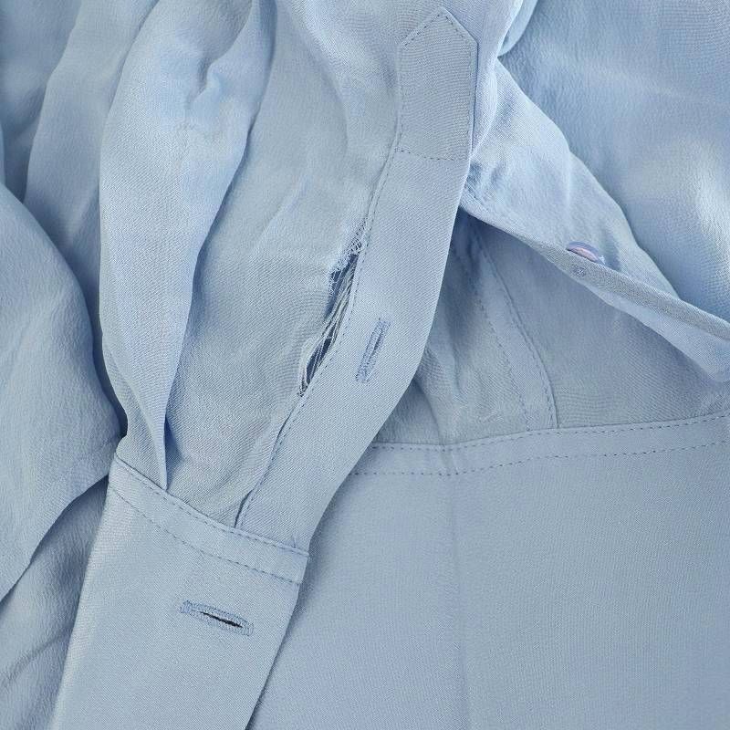 エキプモン EQUIPMENT FEMME ノーカラーシルクブラウス 長袖