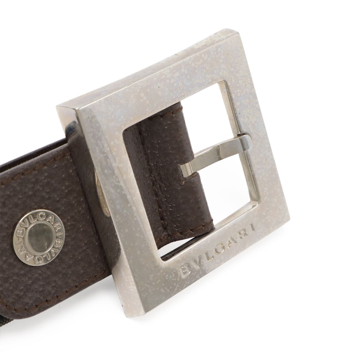 BVLGARI ブルガリ ロゴマニア スクエアバックル ベルト