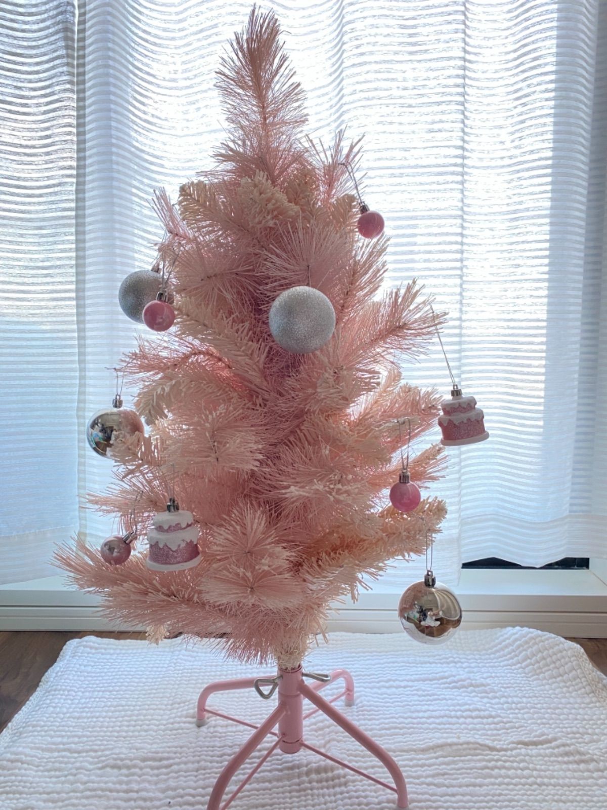 Francfranc クリスマスツリー ピンク 90cm 2025最新のスタイル 楽天