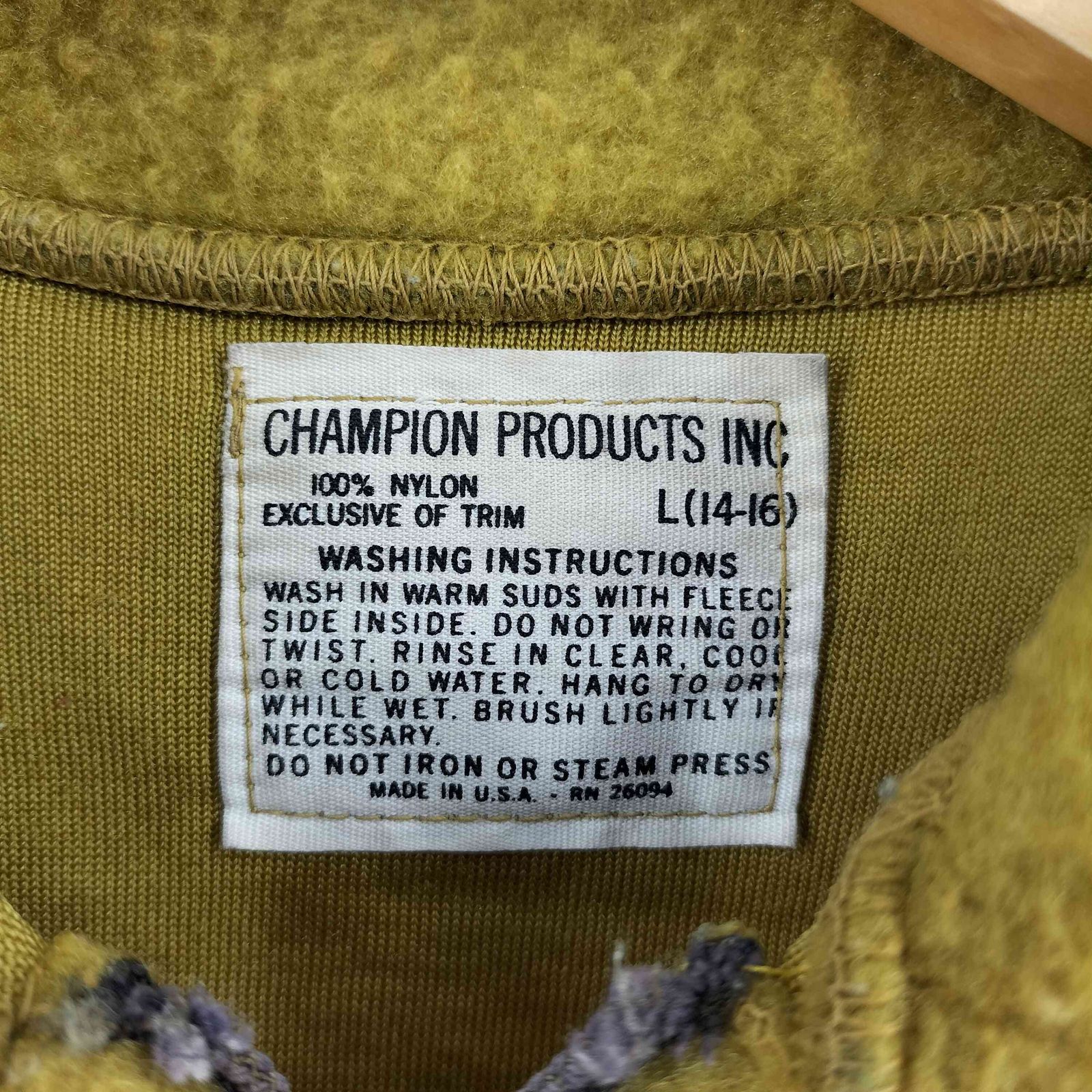 Champion(チャンピオン) PRODUCTSタグ TALON PETALUMA ナイロン バーシティ 中古 古着 0324 チャンピオン Champion PRODUCTSタグ TALON PETALUMA ナイロン