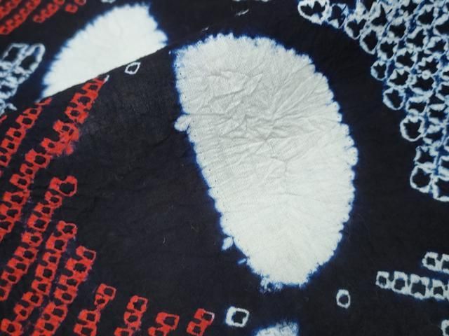 平和屋着物∴夏物 浴衣 有松鳴海絞り 幾何学文様 綿 逸品 CAAY4592ng