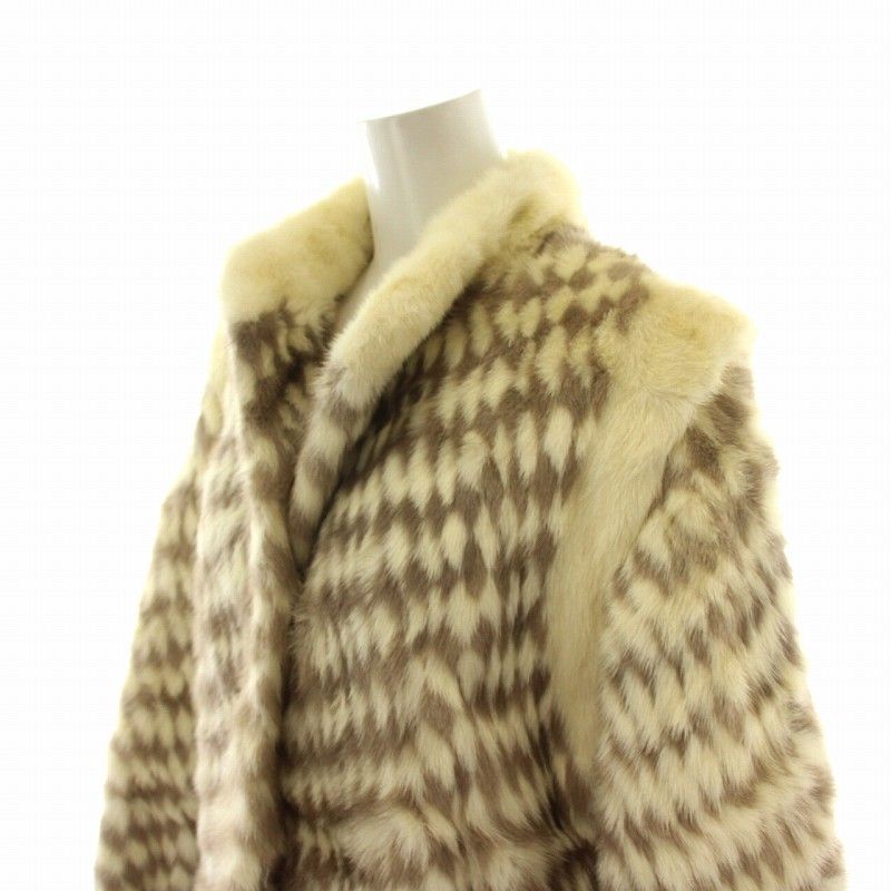 Nakamura Fur パールホワイトミンク ハーフコート L相当 Nakamura Fur パールホワイトミンク ハーフコート L相当