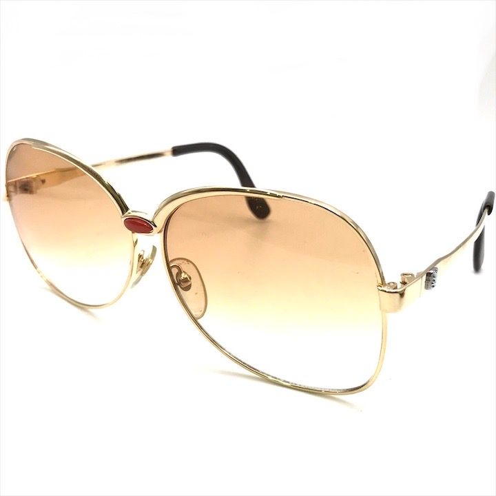 Yves Saint Laurent YSL イヴサンローラン ヴィンテージ サングラス アイウェア ゴールド レディース 服飾小物 m14775
