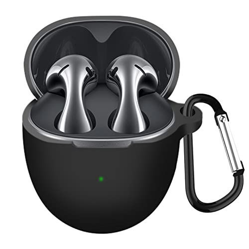 ブラック 2023改良モデルHELOGE 対応 HUAWEI Freebuds 5 ケース 装着充電 耐衝撃 防水 防塵 防水 カラビナ付き 紛失防止HUAWEI Freebuds 5 保護カバー ブラック