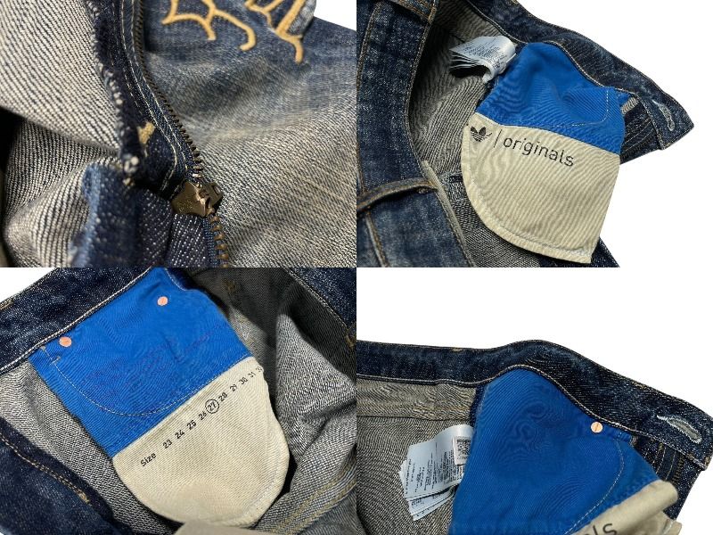 adidas JEREMY SCOTT アディダス ジェレミースコット ウィングデニム YV46D24R00011 コットン ポリウレタン インディゴブルー サイズ27 4b006904 DECORATOM_COM_BR