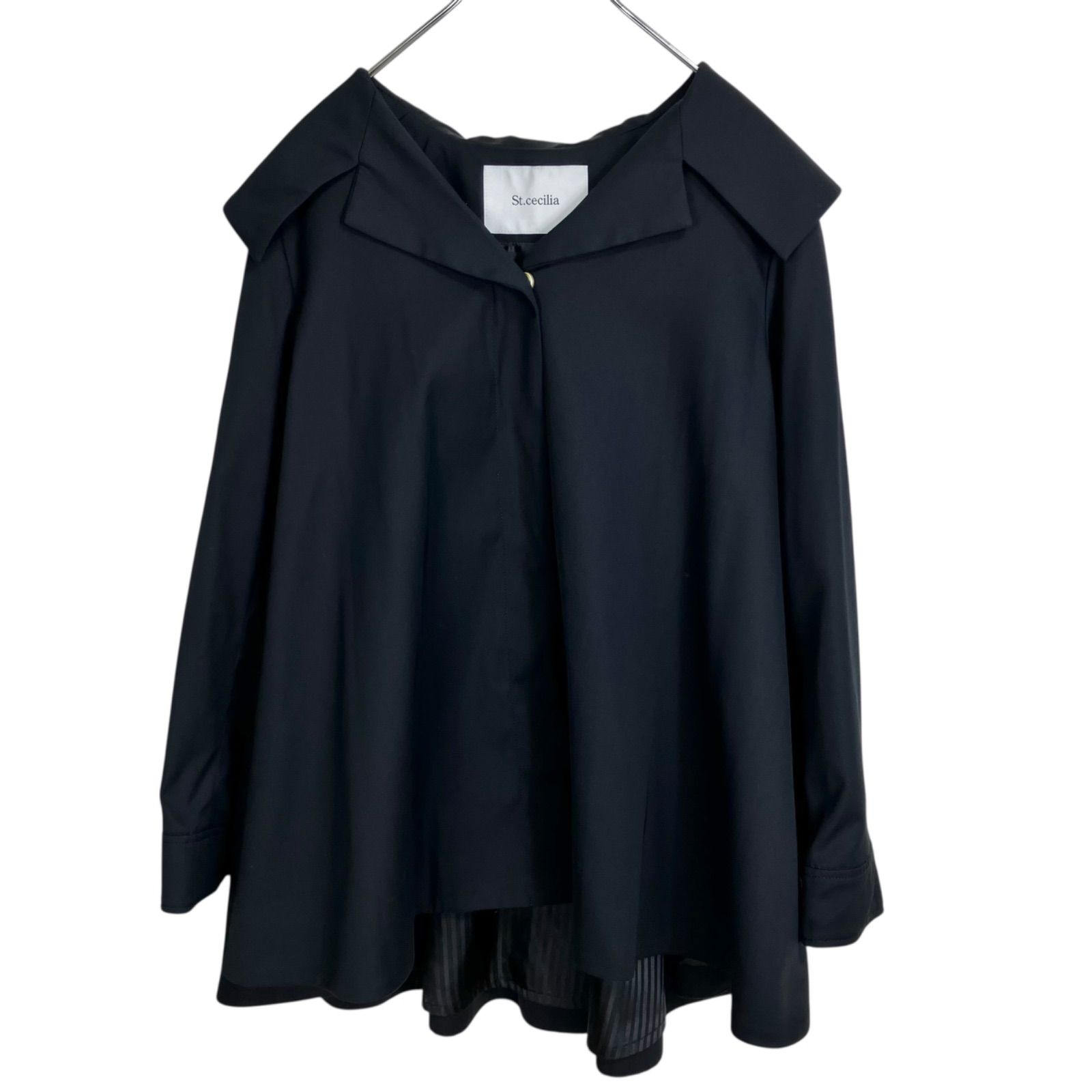 St.cecilia ガーリッシュ テントコート F ブラック