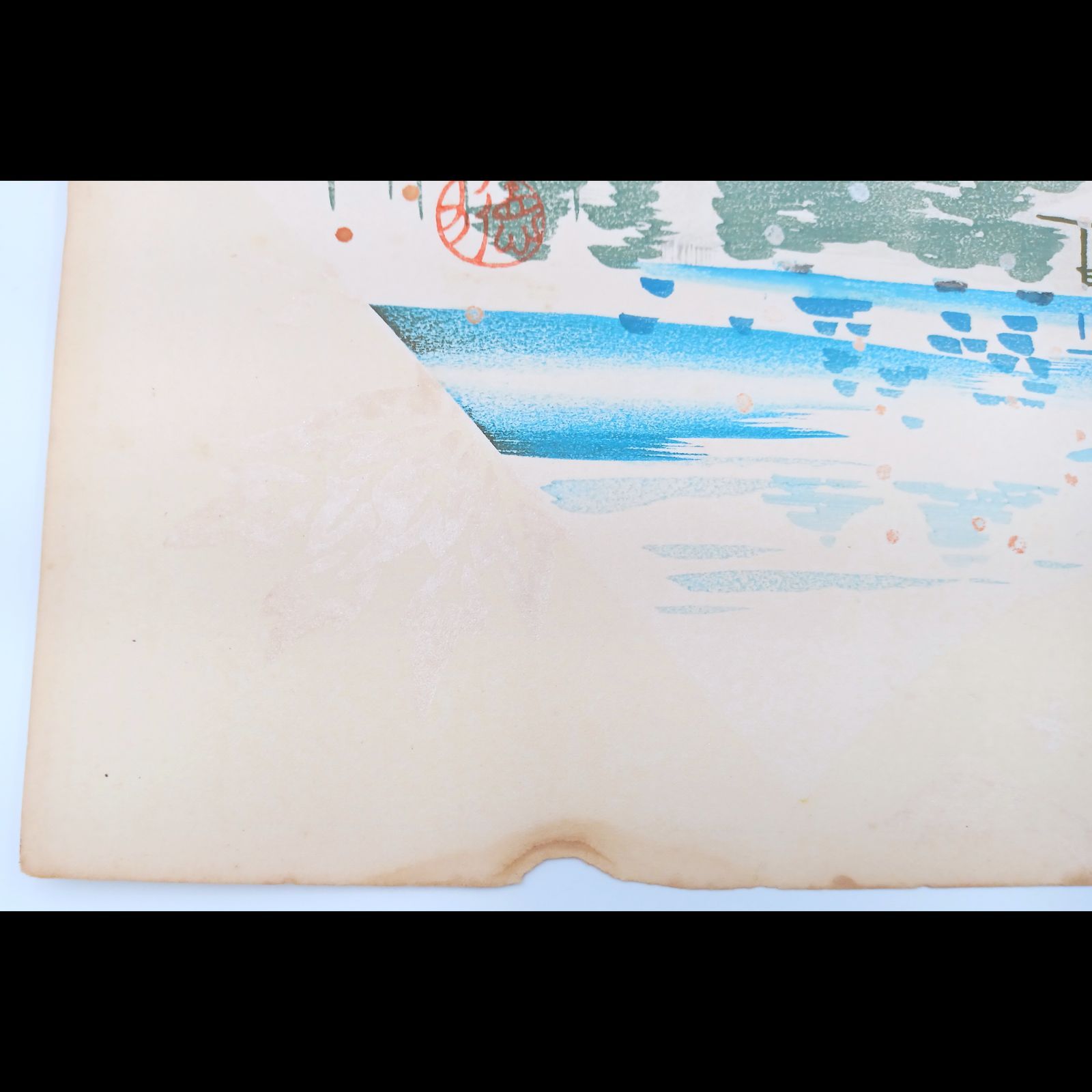 真作【レア・古版画】徳力 富吉郎「雪の金閣寺」☆送料無料