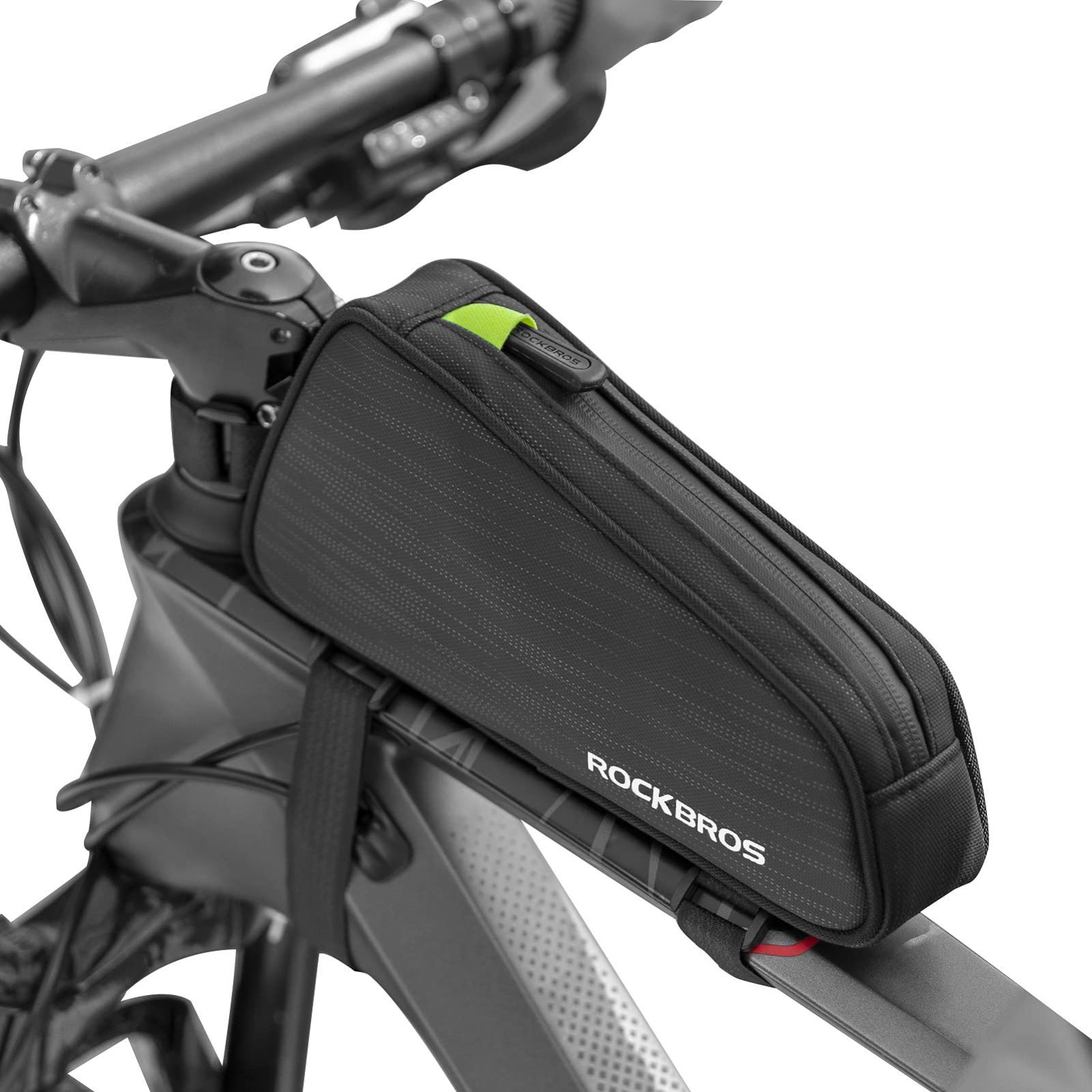 【数量限定】ROCKBROS(ロックブロス)自転車 トップチューブバッグ サイクルバッグ 小物収納 フレームバッグ 約1L 膝に当たりません 取り付け簡単 ロードバイク マウンテンバイク クロスバイク
