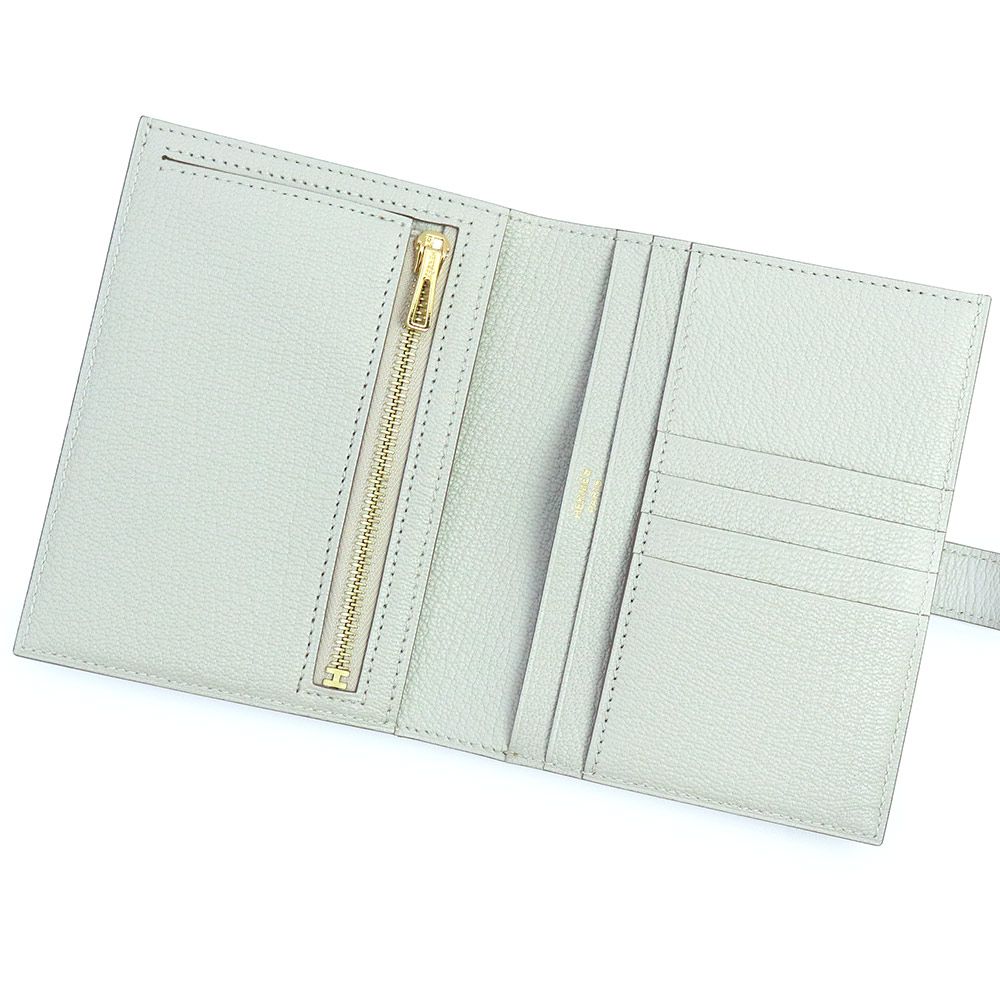 エルメス ベアン コンパクト 二つ折り財布 シェブル シェーブルミ  