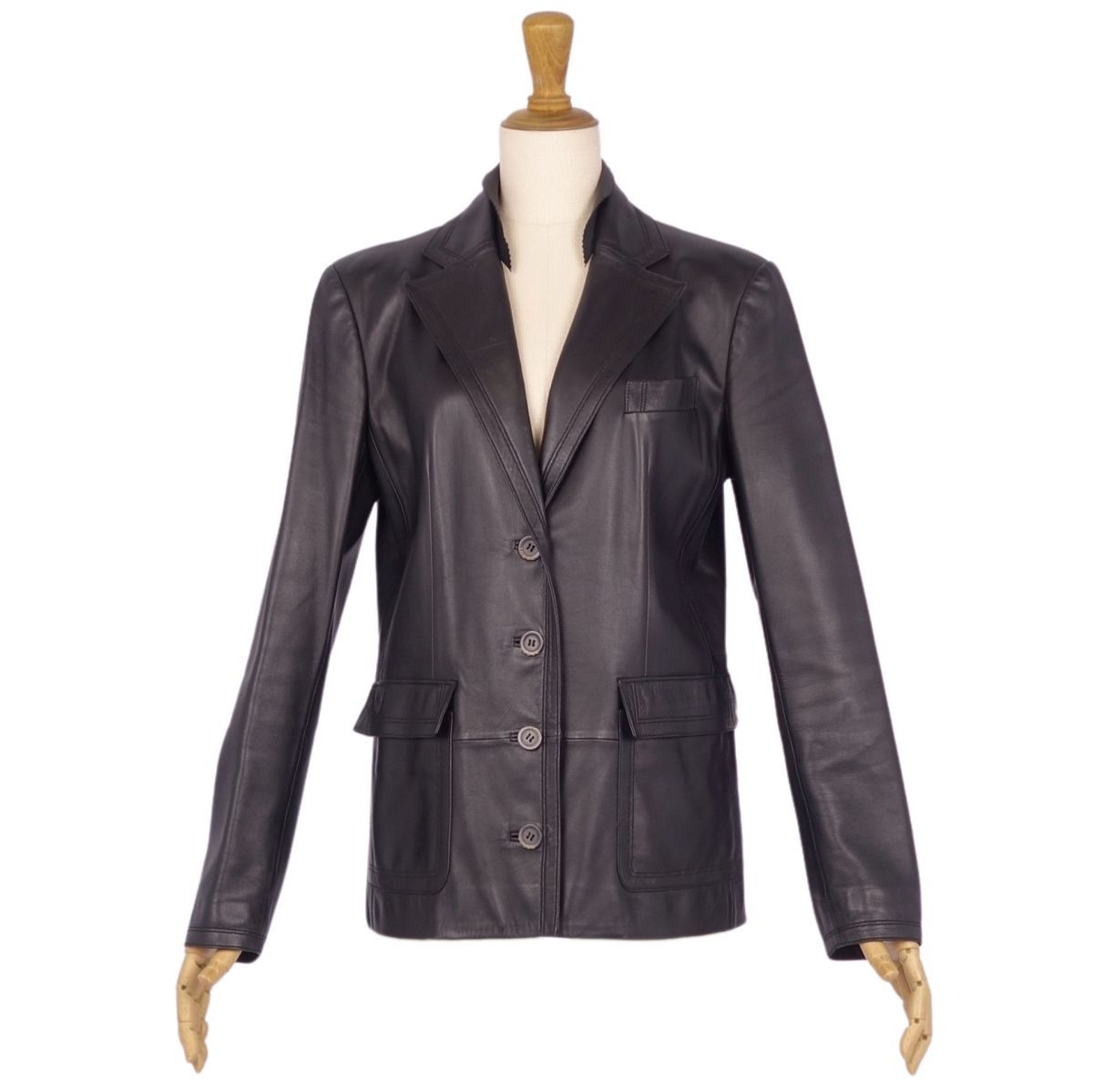 美品 ロエベ LOEWE ジャケット レザージャケット ラムレザー アウター