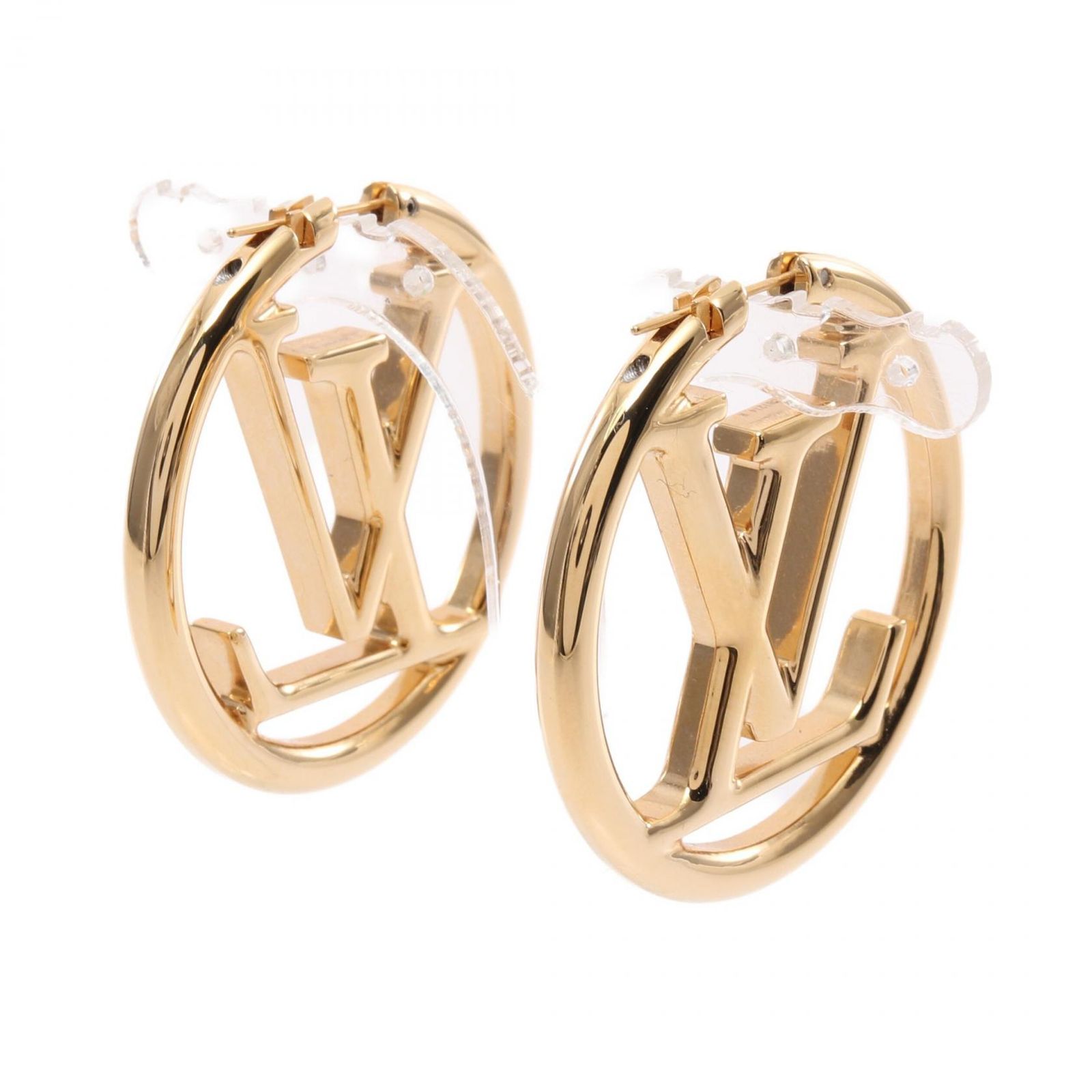 ルイ ヴィトン LOUIS VUITTON ピアス ブックル ドレイユ フープ ルイーズ M64288 ゴールド GP ゴールドメッキ ピアス レディース Used A
