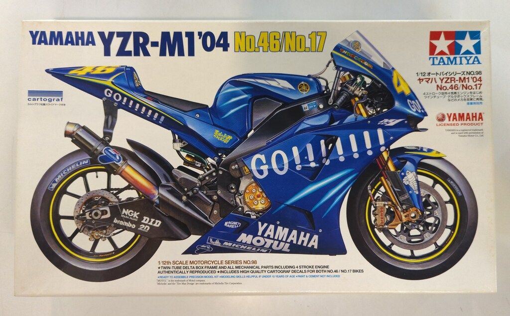 タミヤ 1/12オートバイシリーズ YAMAHA YZR-M1'04 No.46/No.17 98
