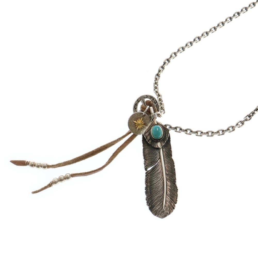 SAAD (サード) ターコイズフェザー右向き メタルプレート メディスン