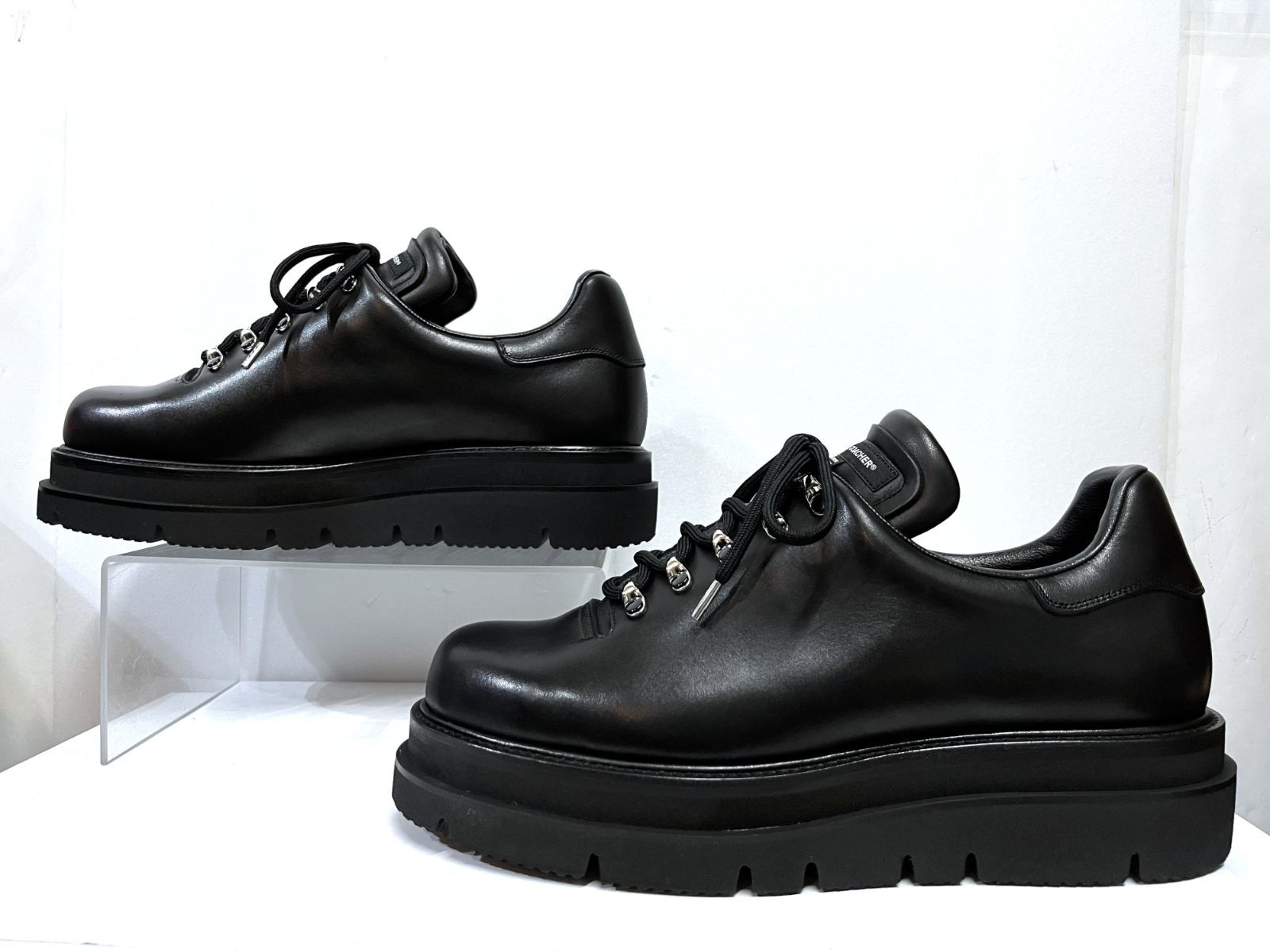 foot the coacher 黒ブーツ FT029S32 ジップ仕様で脱ぎ履きしやすい