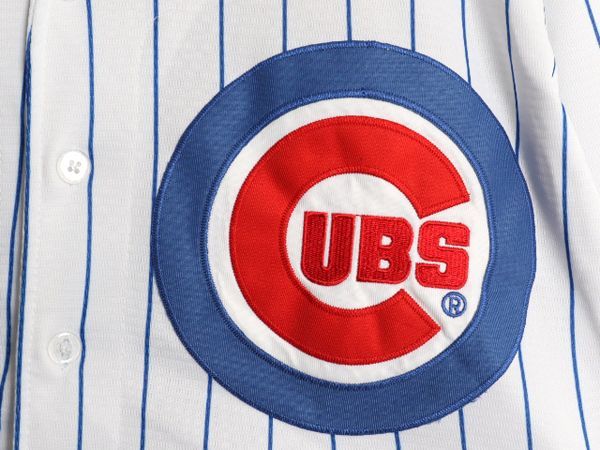 NIKE - カブス ベースボール シャツ メンズ M / 古着 MLB オフィシャル ナイキ スウッシュ 大リーグ ユニフォーム ゲームシャツ 半袖シャツ 重ね着 お得なクーポン配布中!】 カブス ベースボール シャツ メンズ M