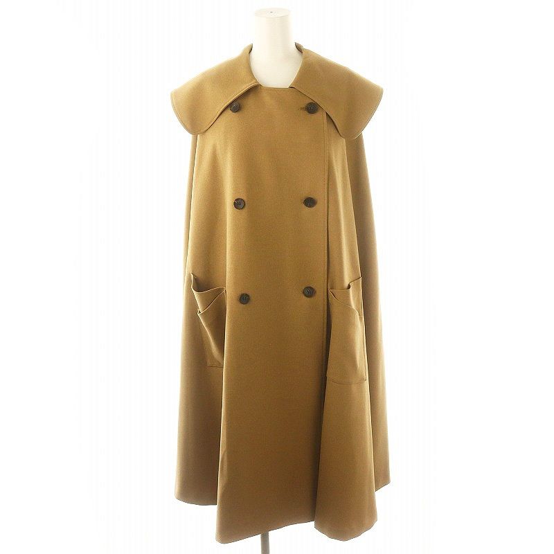 希少✨バーバリーロンドン ポンチョ ケープコート ウール100% カーキ