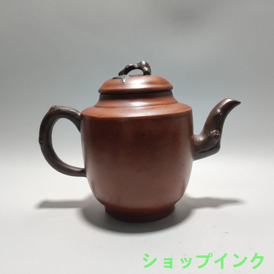 紫砂壺・紫泥急須・茶壺・茶道具 置物 中国古美術・六角紫砂壺・ 底款: