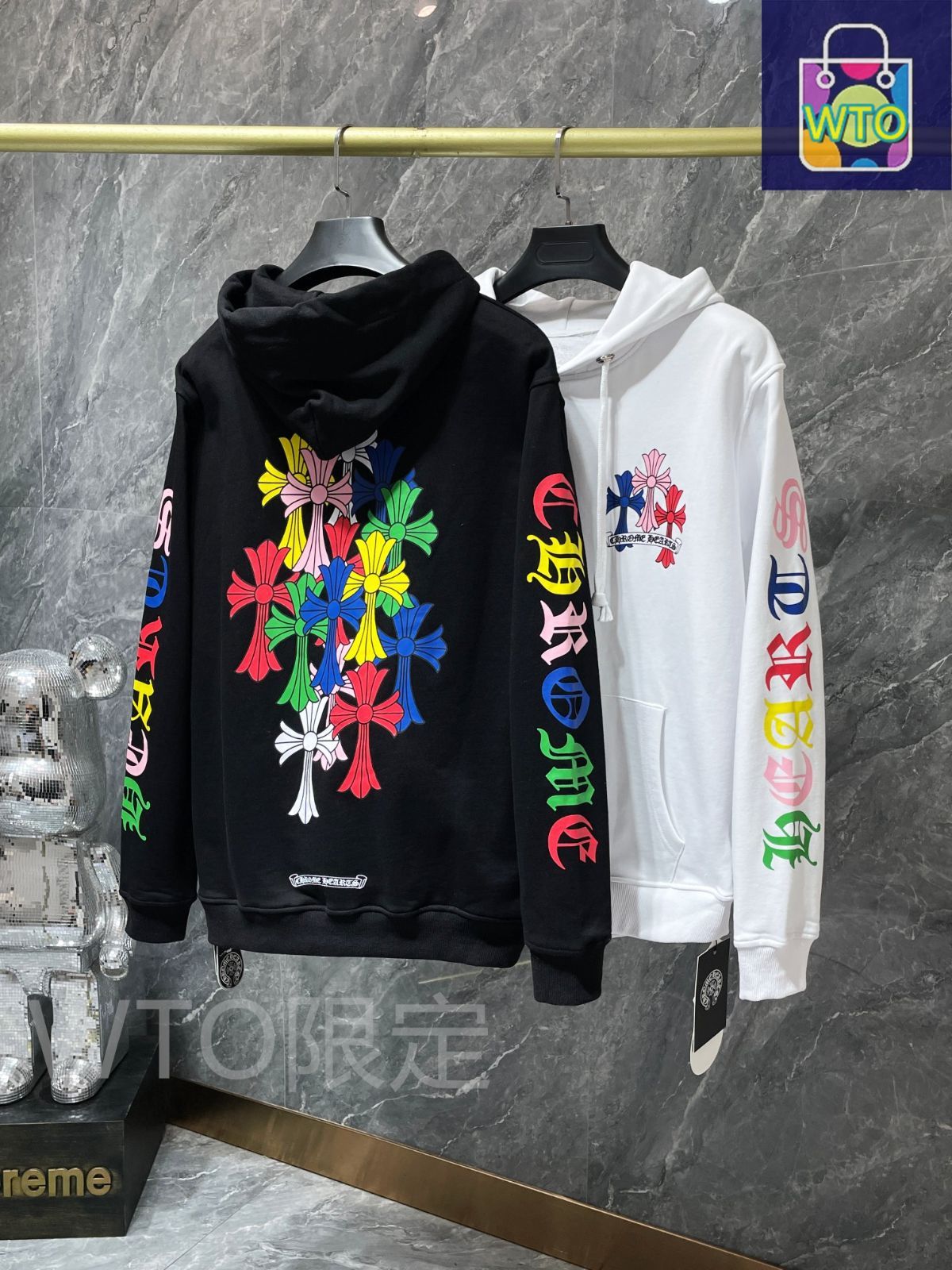 本日限定特価】Chrome Hearts メンズ フーディー カラフルクロス