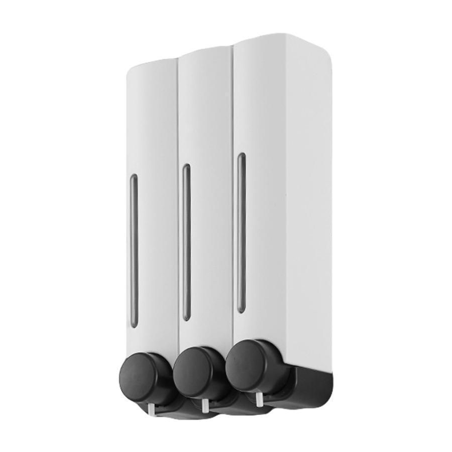 シャンプーディスペンサー 3連 ソープディスペンサー 壁掛け ディスペンサー 壁 おしゃれ 詰め替え 簡単 大容量 ボトル シンプル バスルーム