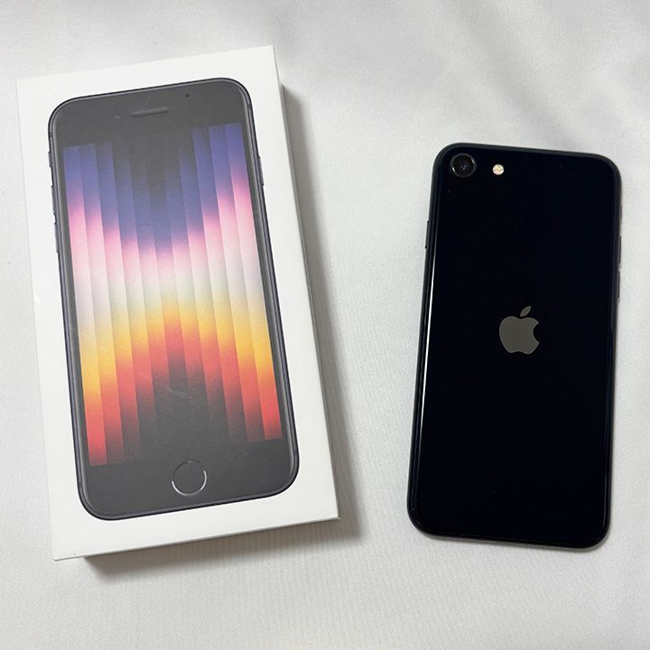 SIMフリー】Apple iPhone SE 第3世代 64GB ミッドナイト MMYC3J