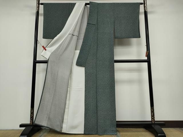 平和屋着物▽江戸小紋 単衣 京友禅 宝尽くし文 反端付き 正絹 逸品