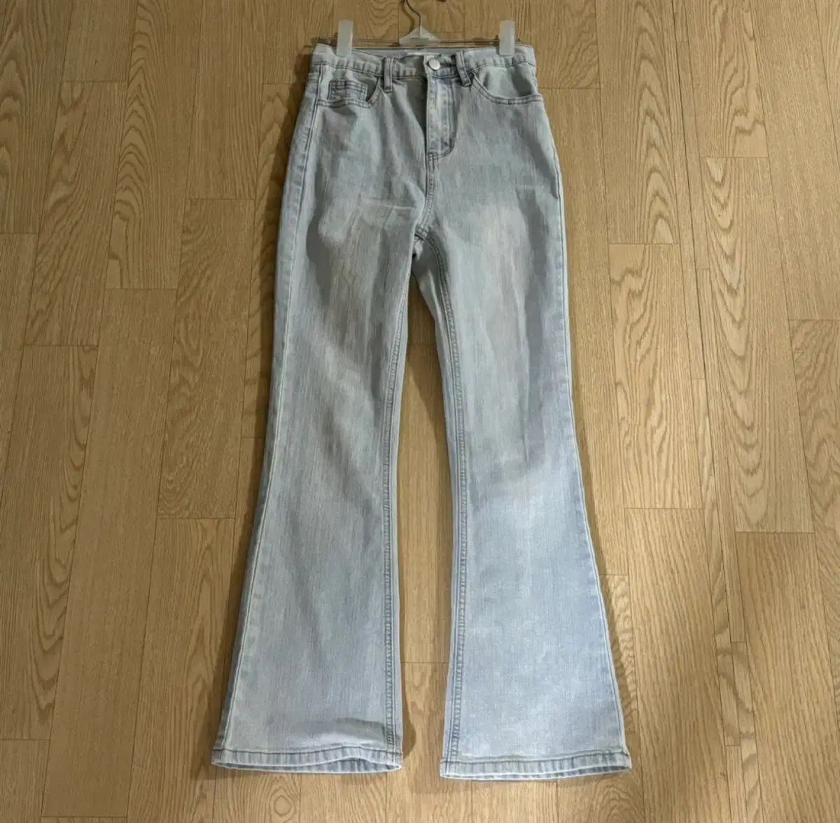 ライトブルー ブーツカット デニム パンツ S サイズ - メルカリ