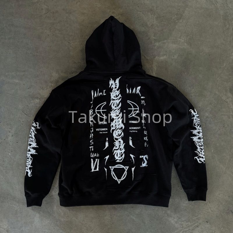 Vetements ブラック パッチロゴ パーカー S - メルカリ