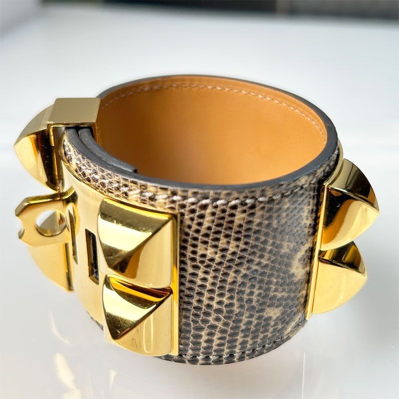 HERMES コリエドシアン Collier de Chien リザード オンブレ Ombre