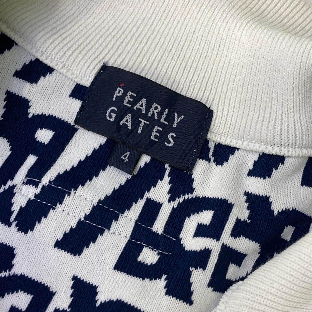 サイズ：4 PEARLY GATES パーリーゲイツ ニット ジップジャケット ロゴ