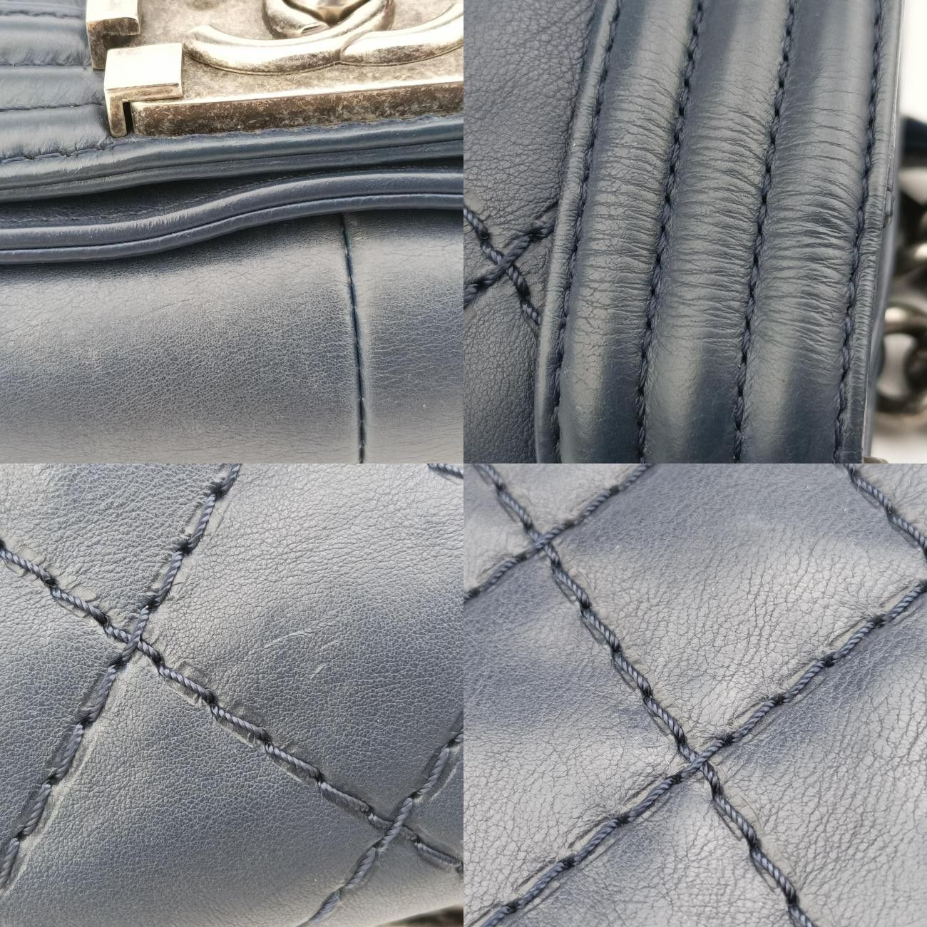 シャネルChanelボーイシャネルネイビーレザーA9210618896283